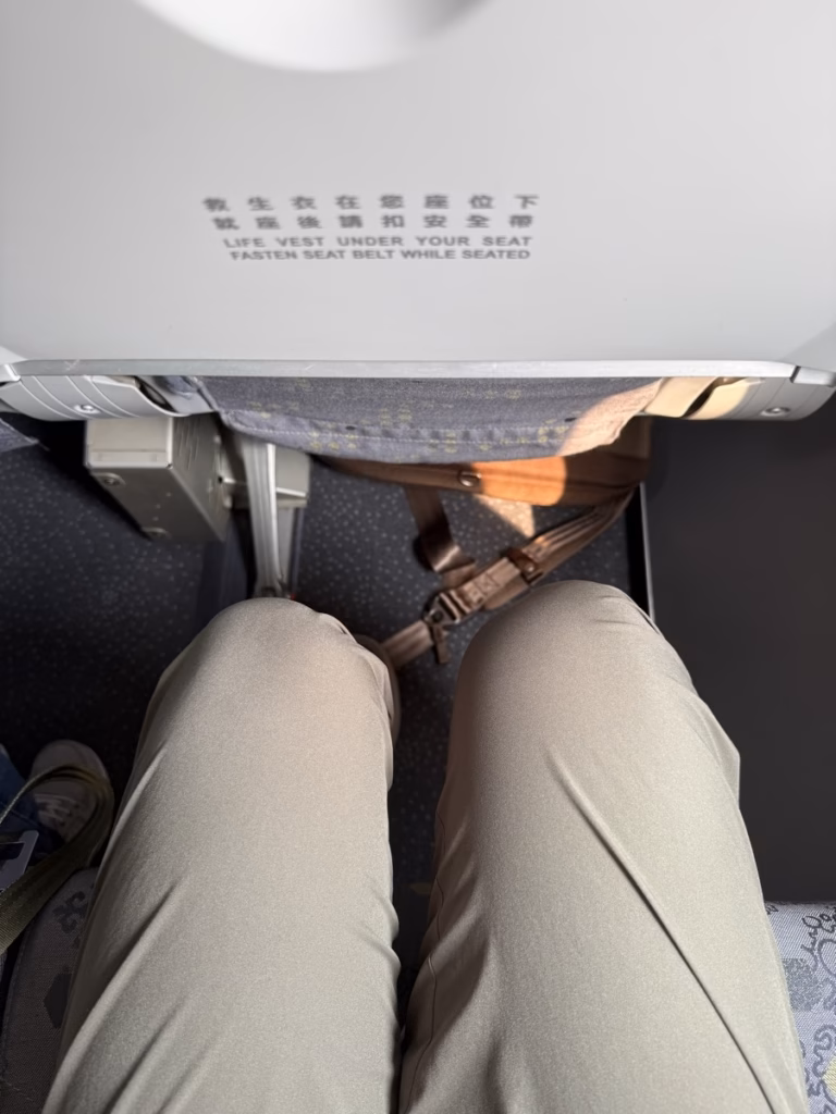 長榮 BR122 桃園往青森 使用機型 A320-200 單走道飛機 經濟艙座位寬度