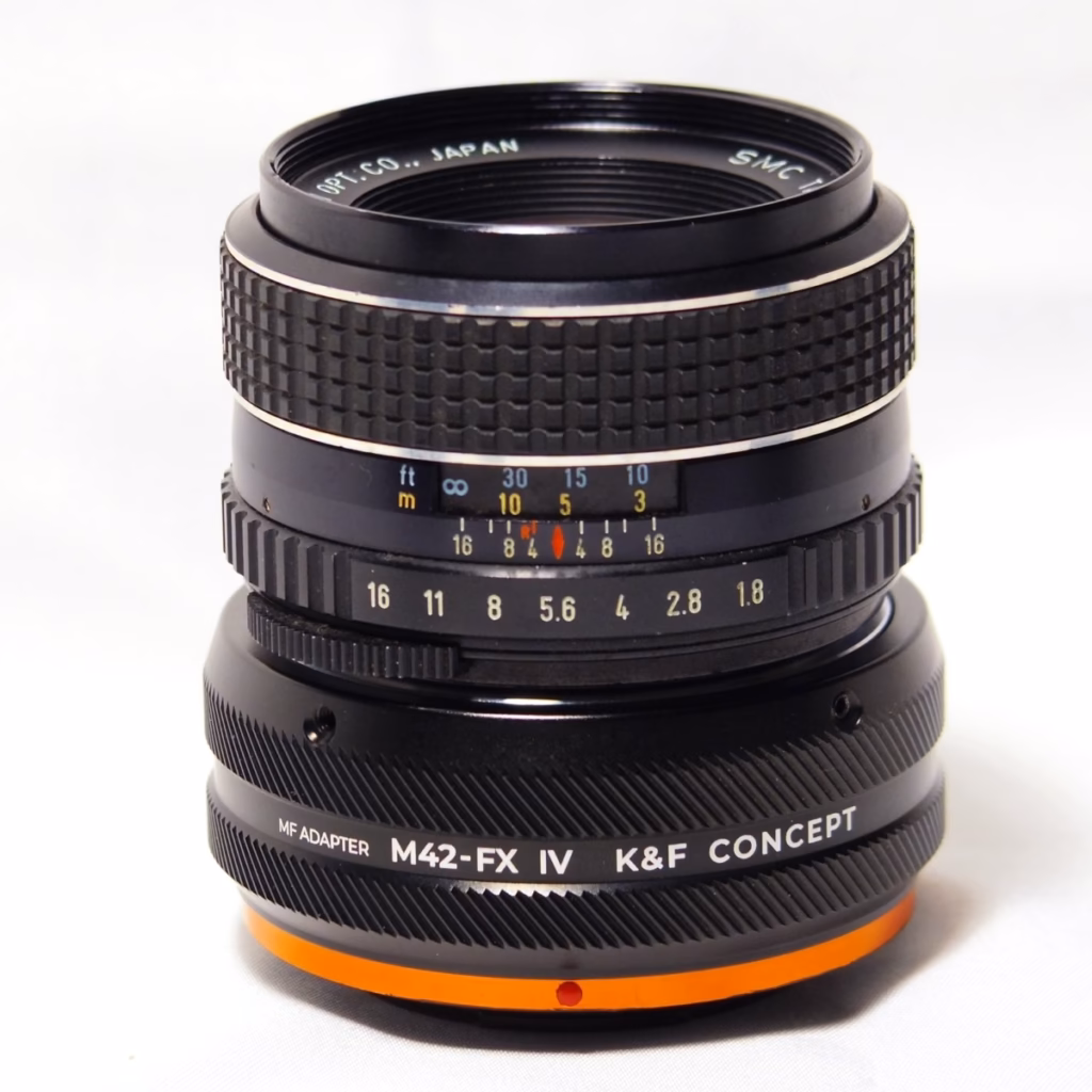 Asahi SMC TAKUMAR 55mm F1.8 +轉接環接