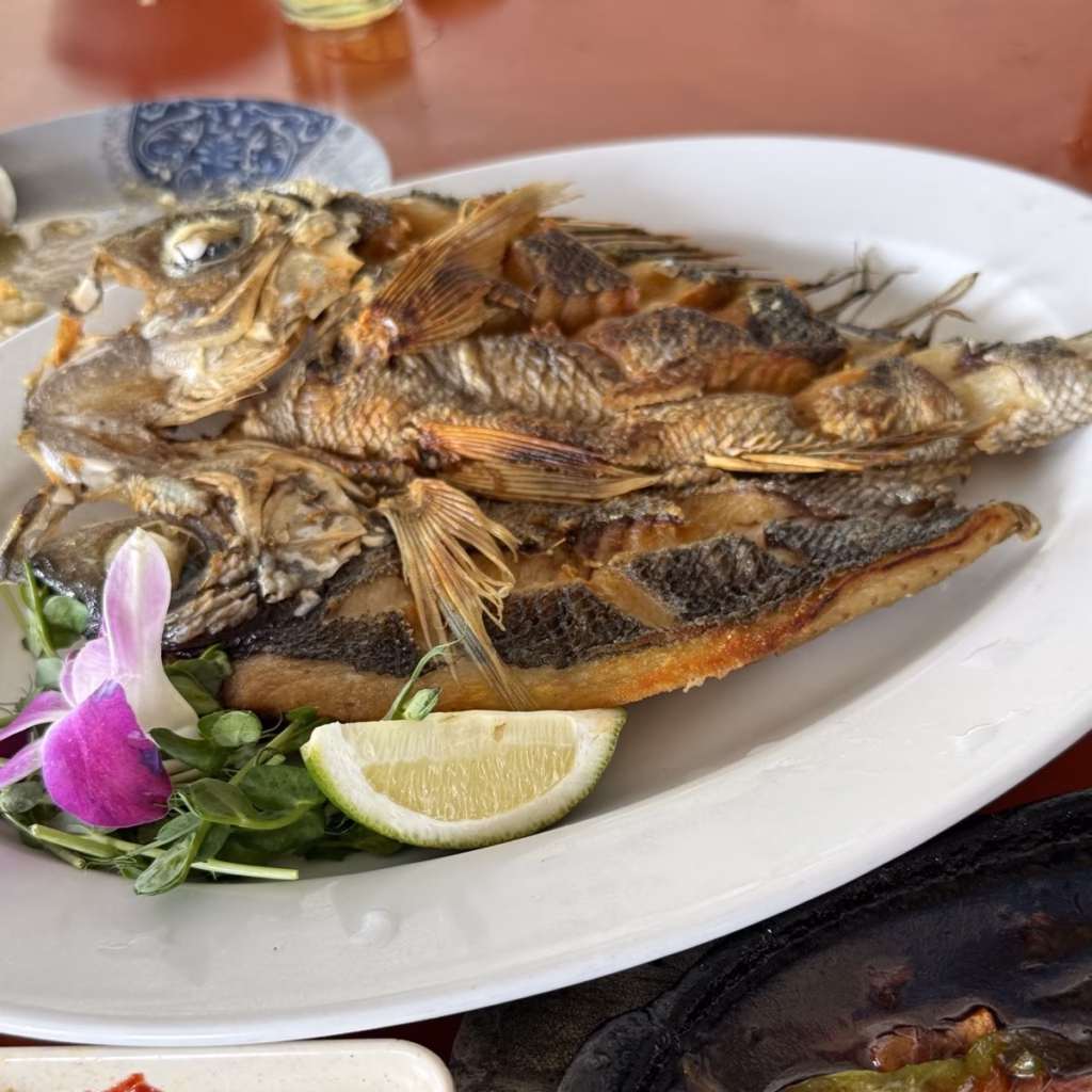 基隆外木山 海神熱炒 乾煎青雞魚